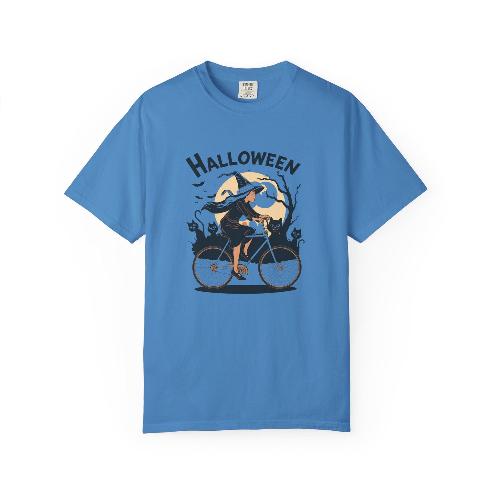 Halloween Witch Bike T-Shirt - Image 49