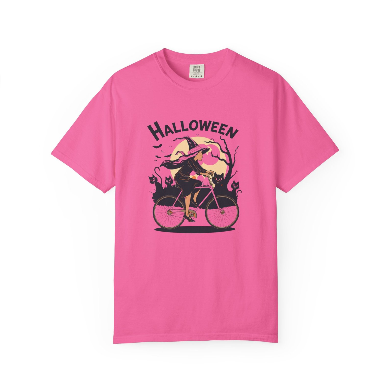 Halloween Witch Bike T-Shirt - Image 55