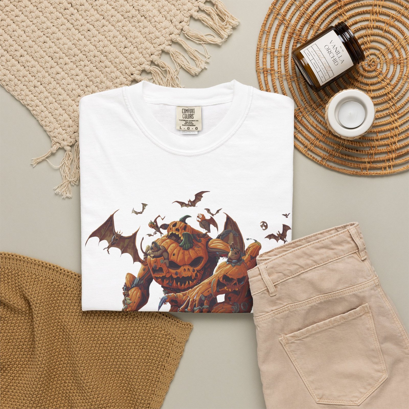 Halloween Pumpkin Monster T-Shirt - Image 9