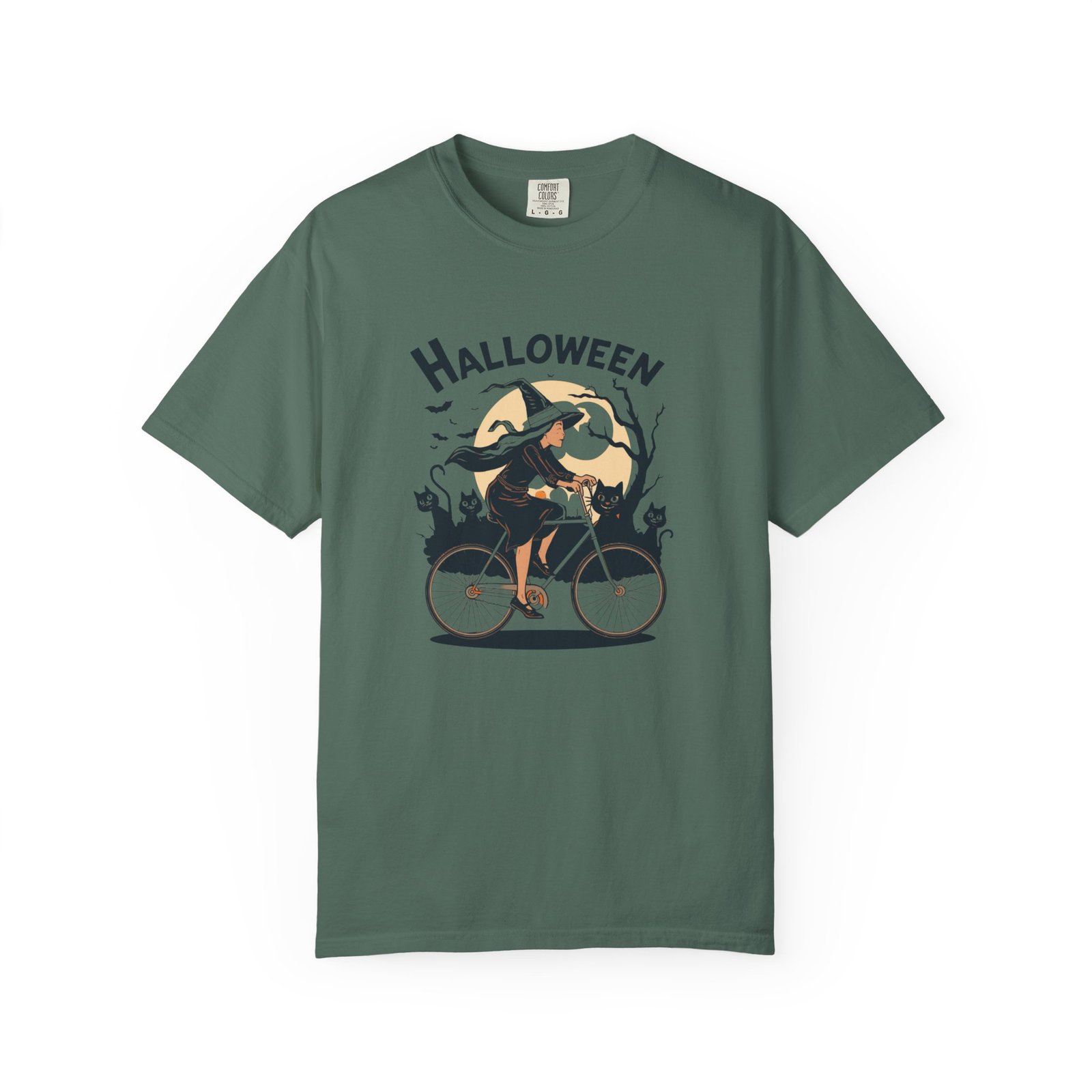 Halloween Witch Bike T-Shirt - Image 31