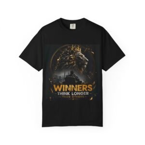 Motivational T-Shirt — "Winners Think Longer Than Others" Lion Graphic