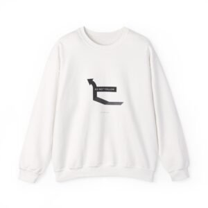 Crewneck Sweatshirt — Minimal 'Do Not Follow' Arrow Graphic