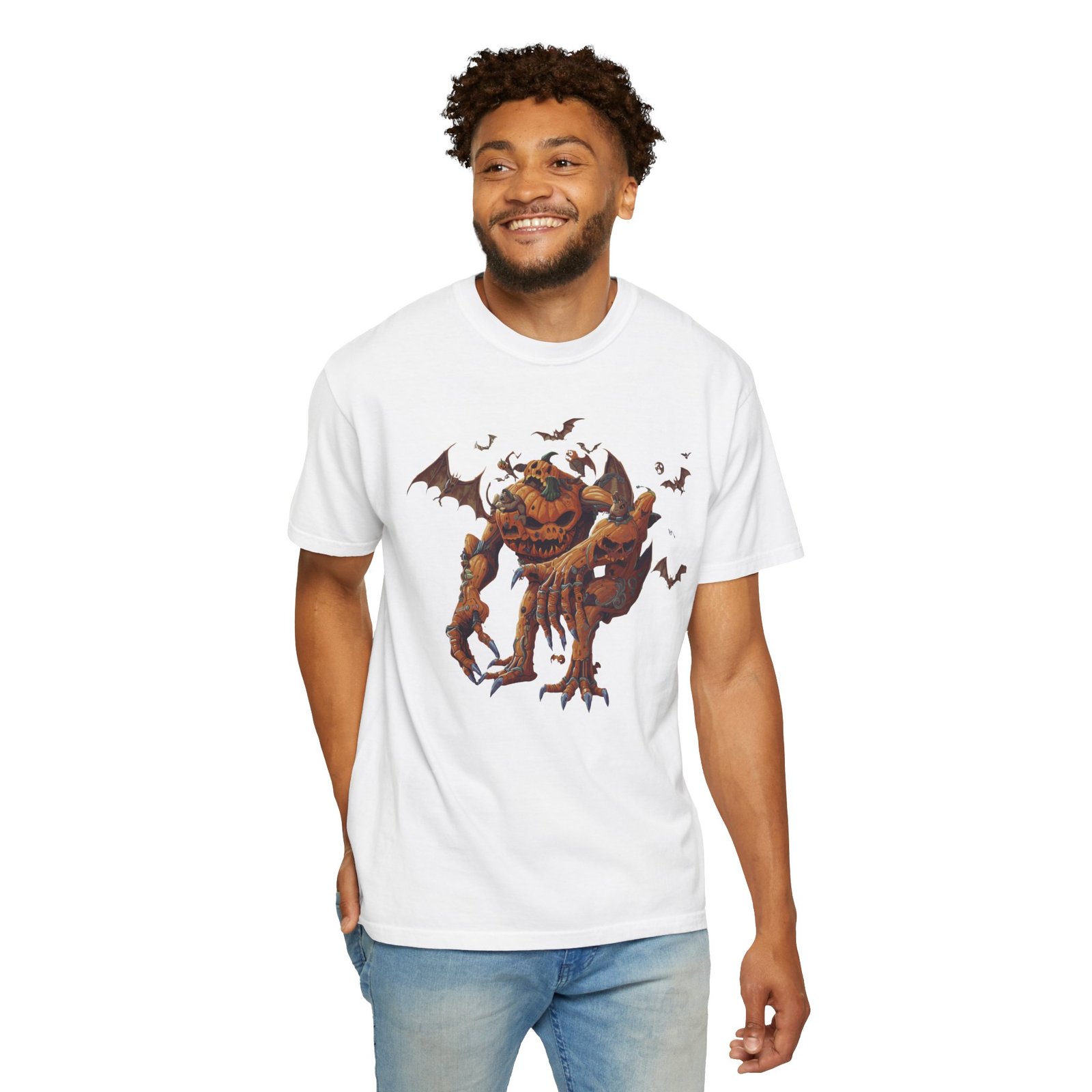 Halloween Pumpkin Monster T-Shirt - Image 7