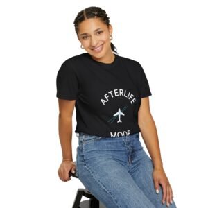 Afterlife Mode T-Shirt – Minimal Ghost Halloween Travel Tee