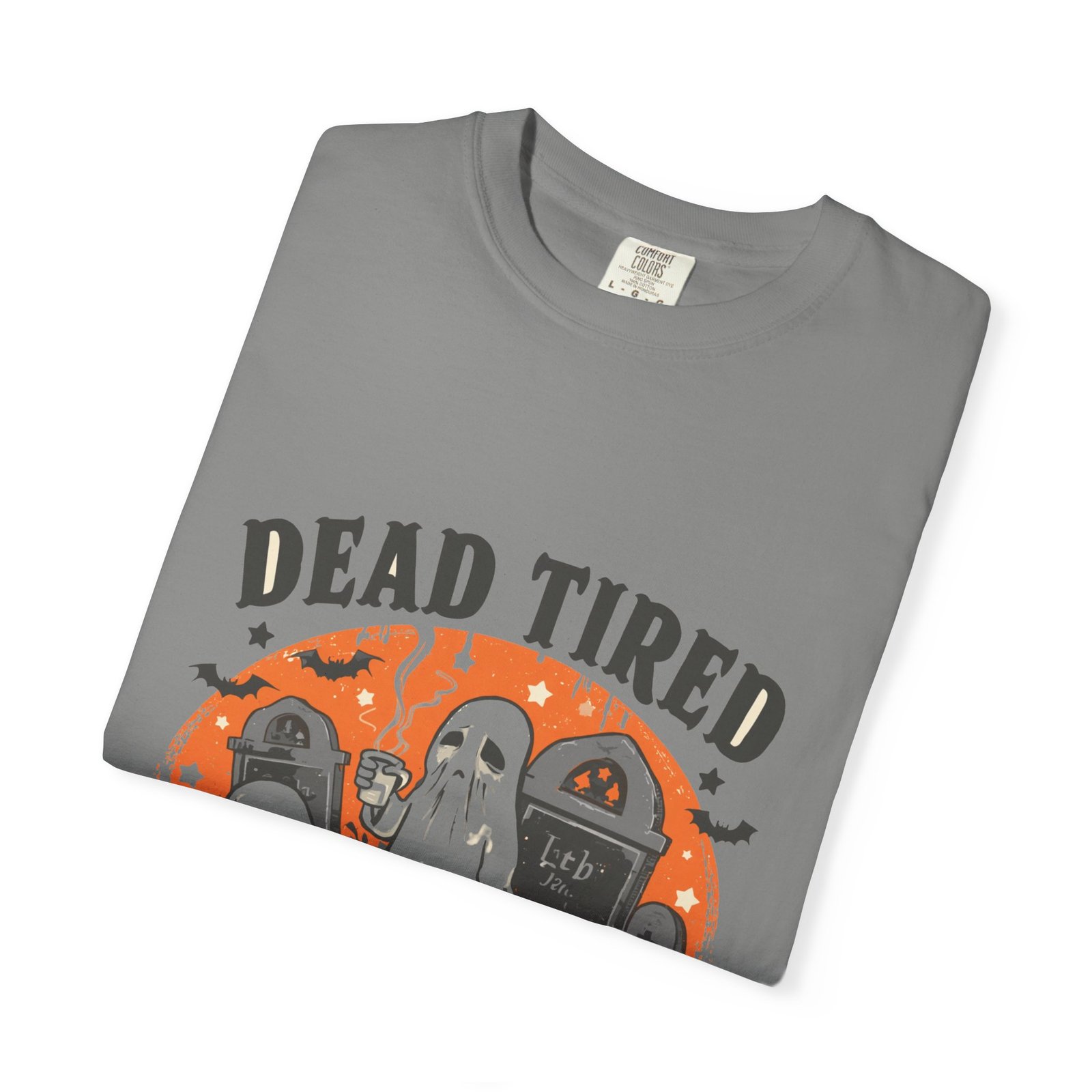 Dead Tired Ghost Club T-Shirt | Funny Halloween Ghost Graphic Tee - Image 15