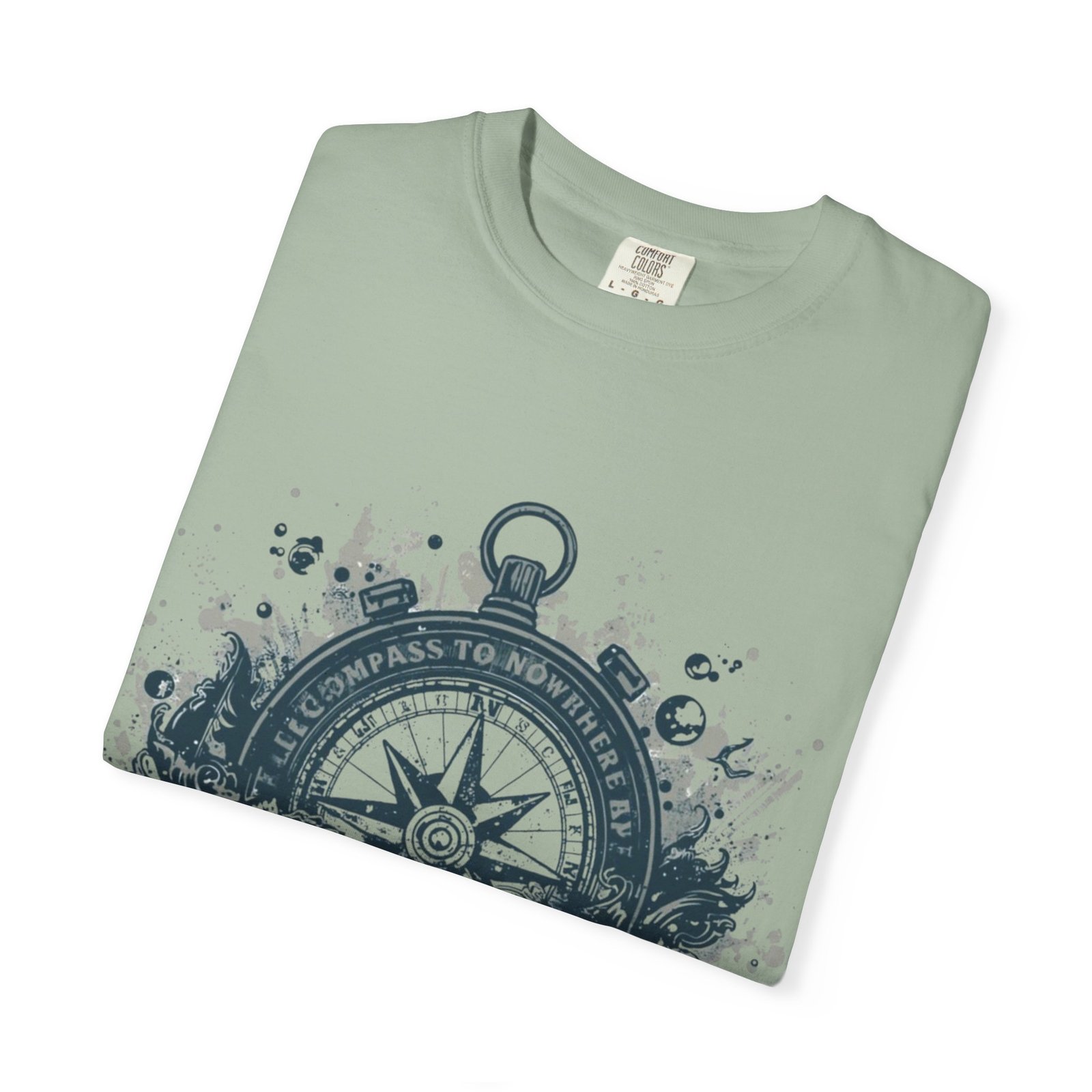 Compass & Waves Graphic T-Shirt — "Lost Between Waves and the Truth" Nautical Tee - Image 12