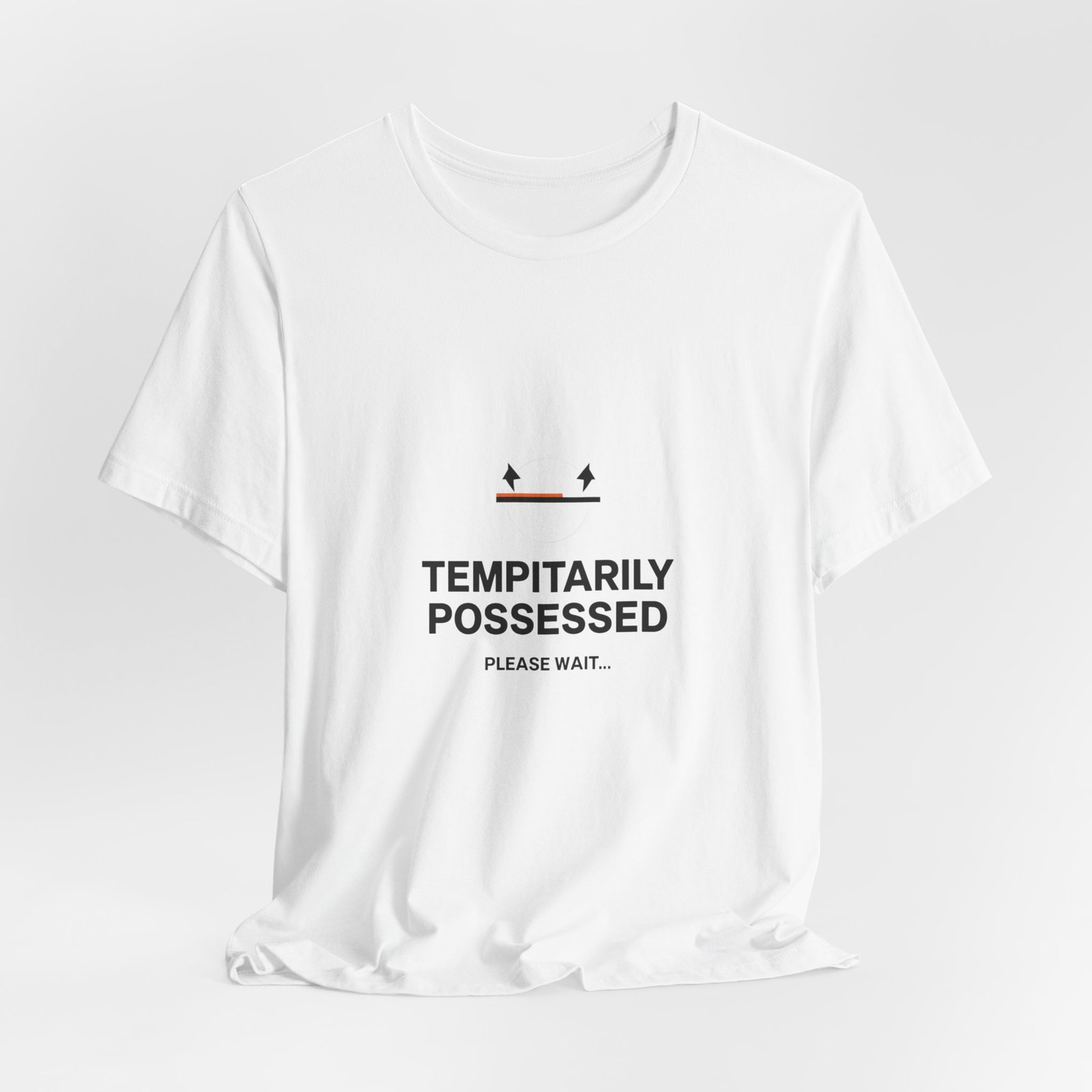 T-Shirt — "Temporarily Possessed" Minimalist Paranormal Graphic Tee - Image 4