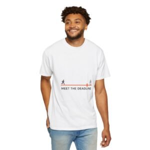 Meet the Deadline T-Shirt – Funny Skeleton Work Humor Tee