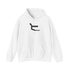 Minimalist Arrow Logo Hoodie — Modern Graphic Pullover