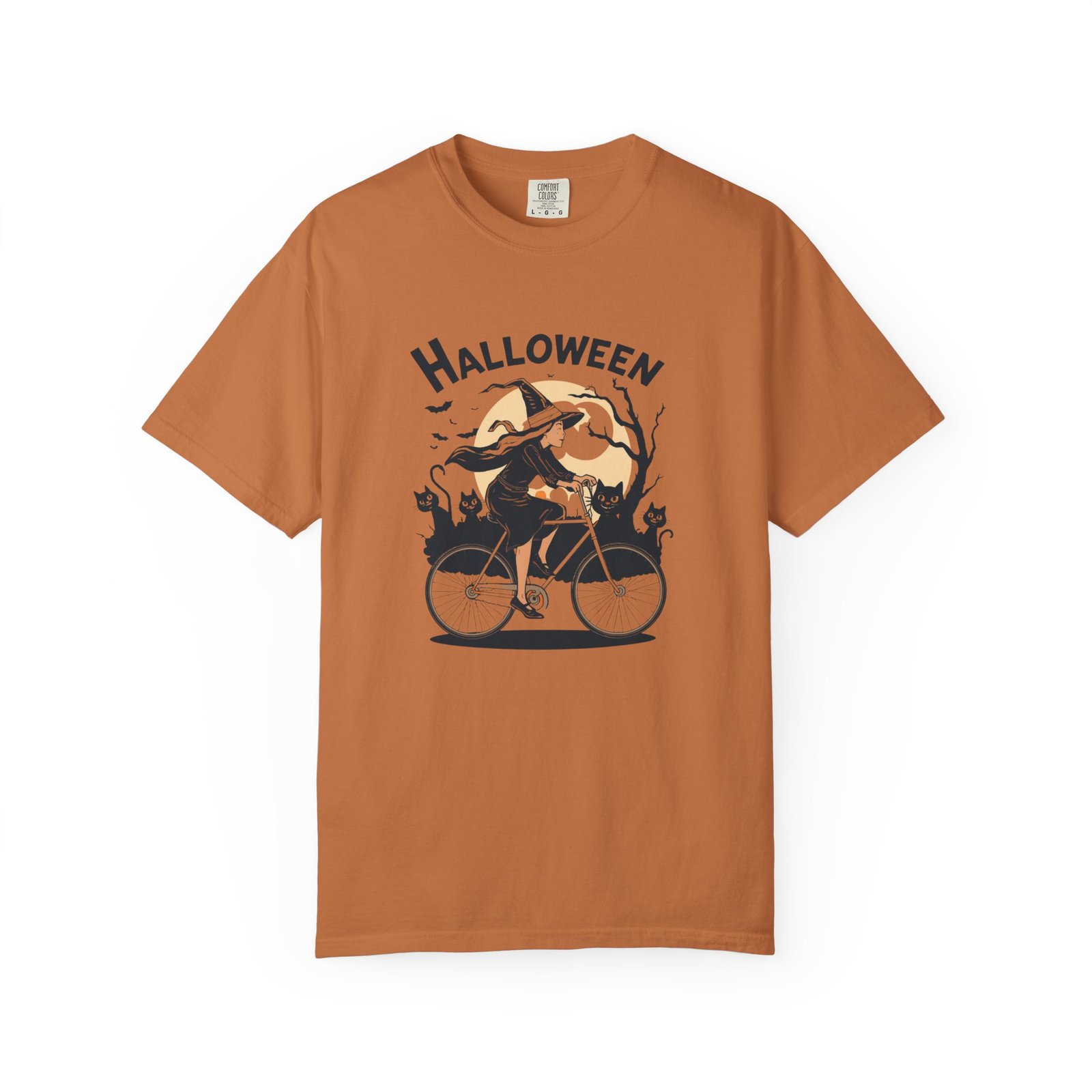 Halloween Witch Bike T-Shirt - Image 13