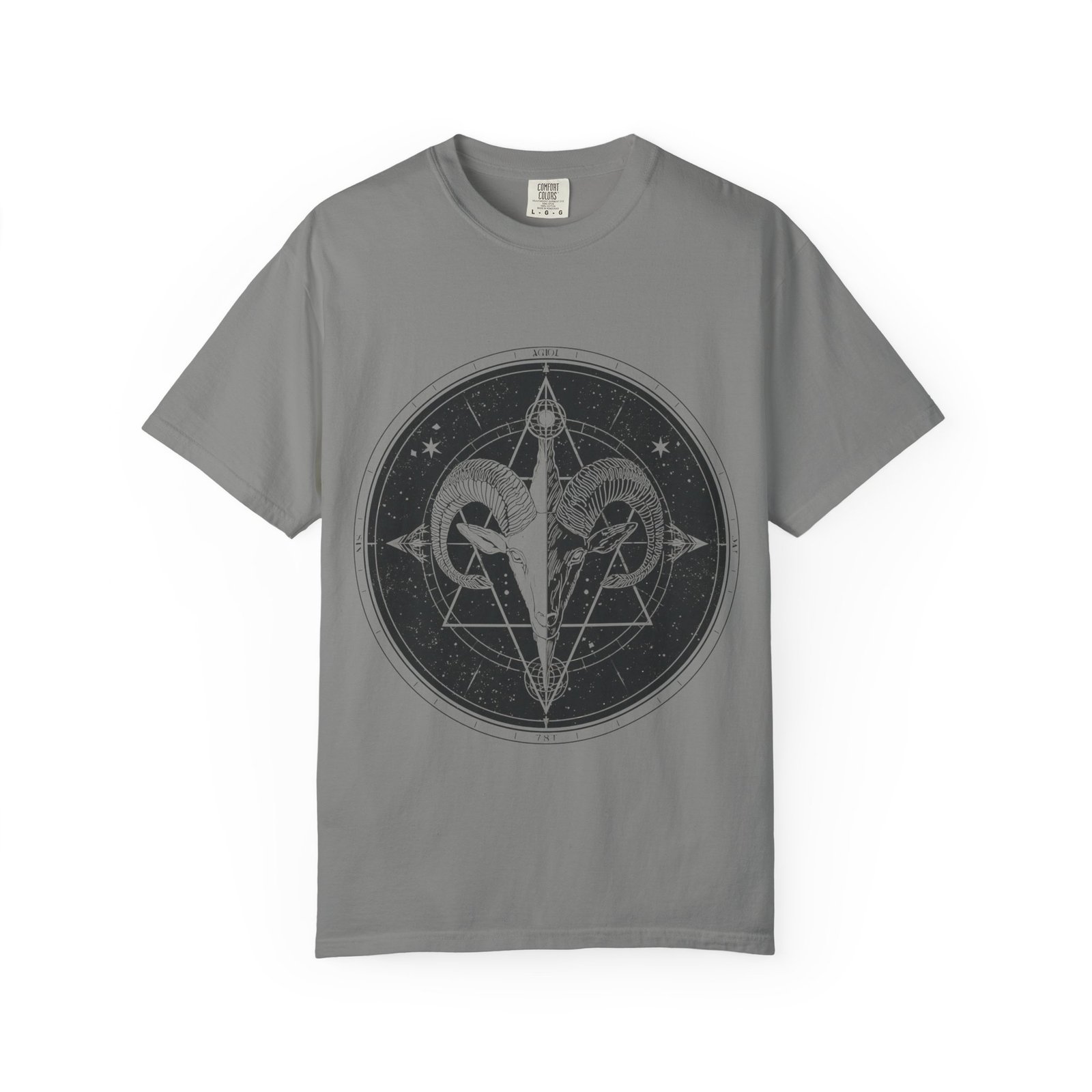 Mystic Ram Compass T-Shirt — Geometric Occult Graphic Tee - Image 21