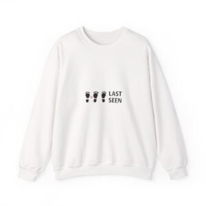 Crewneck Sweatshirt - 'Last Seen' Baby Footprints Memorial Pullover