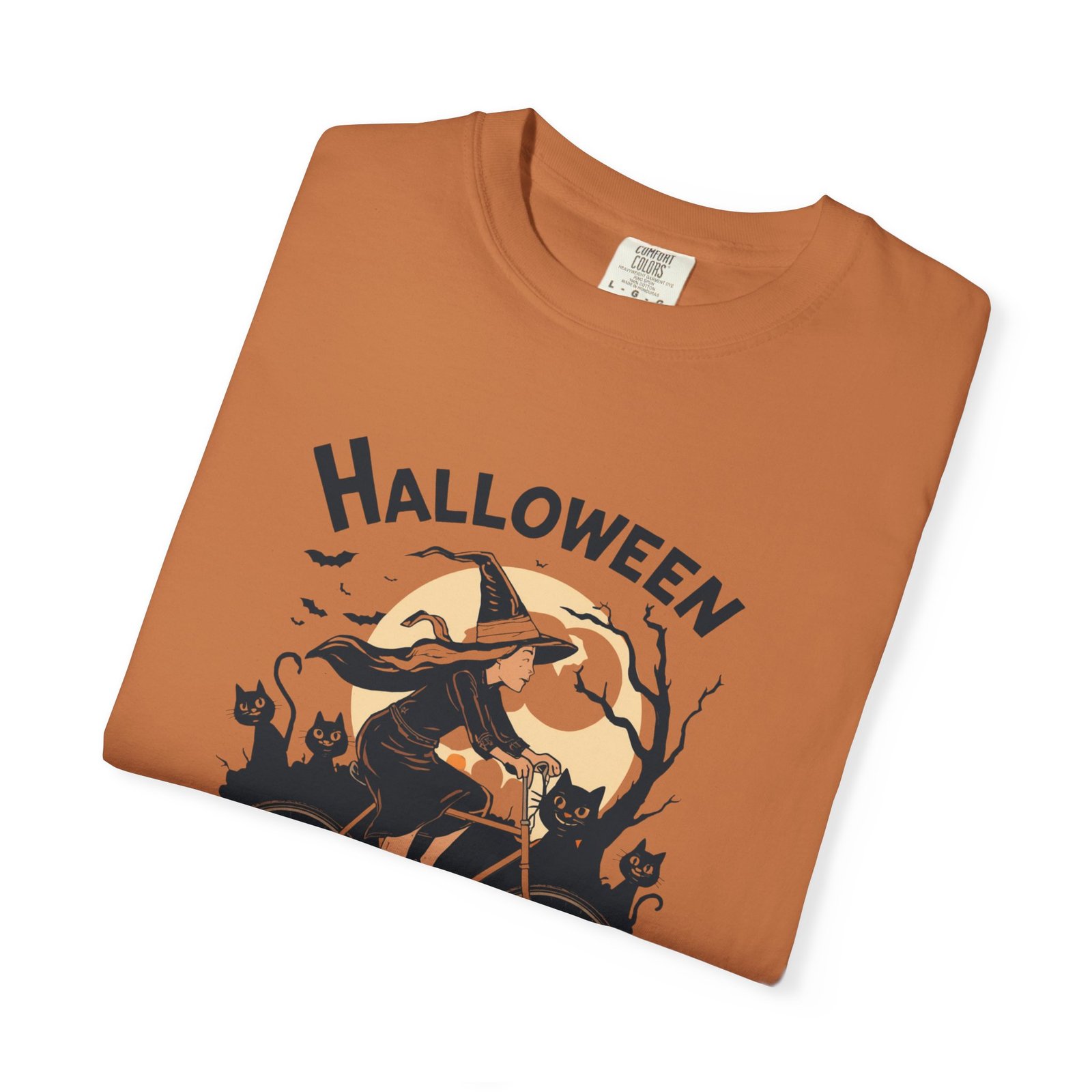 Halloween Witch Bike T-Shirt - Image 15