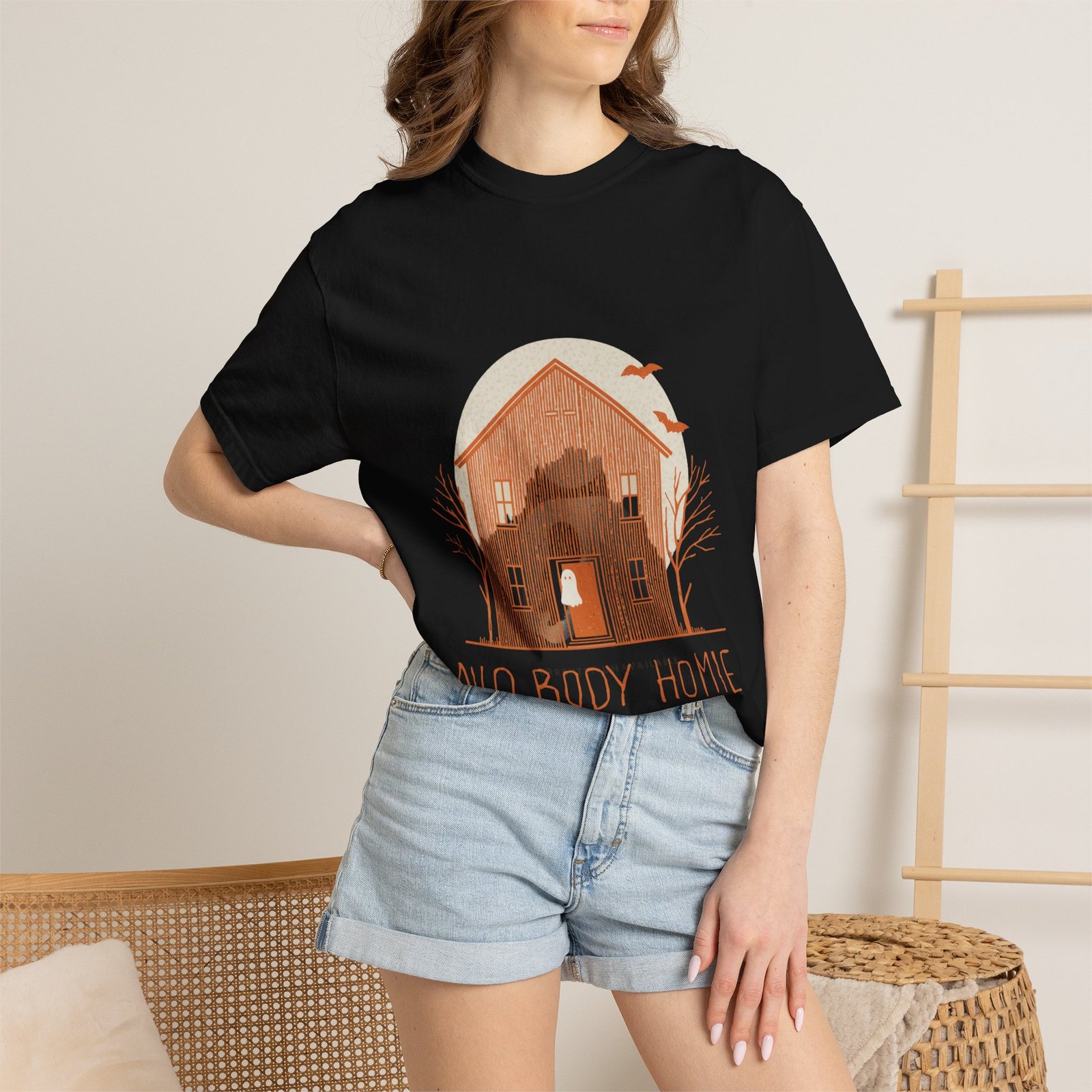 No Body Home T-Shirt – Funny Ghost Haunted House Halloween Tee - Image 32