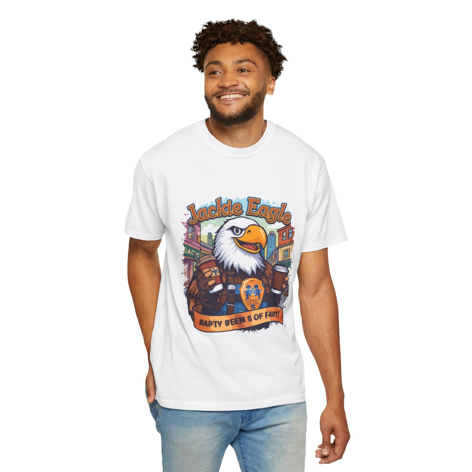 Jackle Eagle 'Party Veers 5 Of Part' Graphic T-Shirt — Vintage Eagle Brewery Design - Image 5