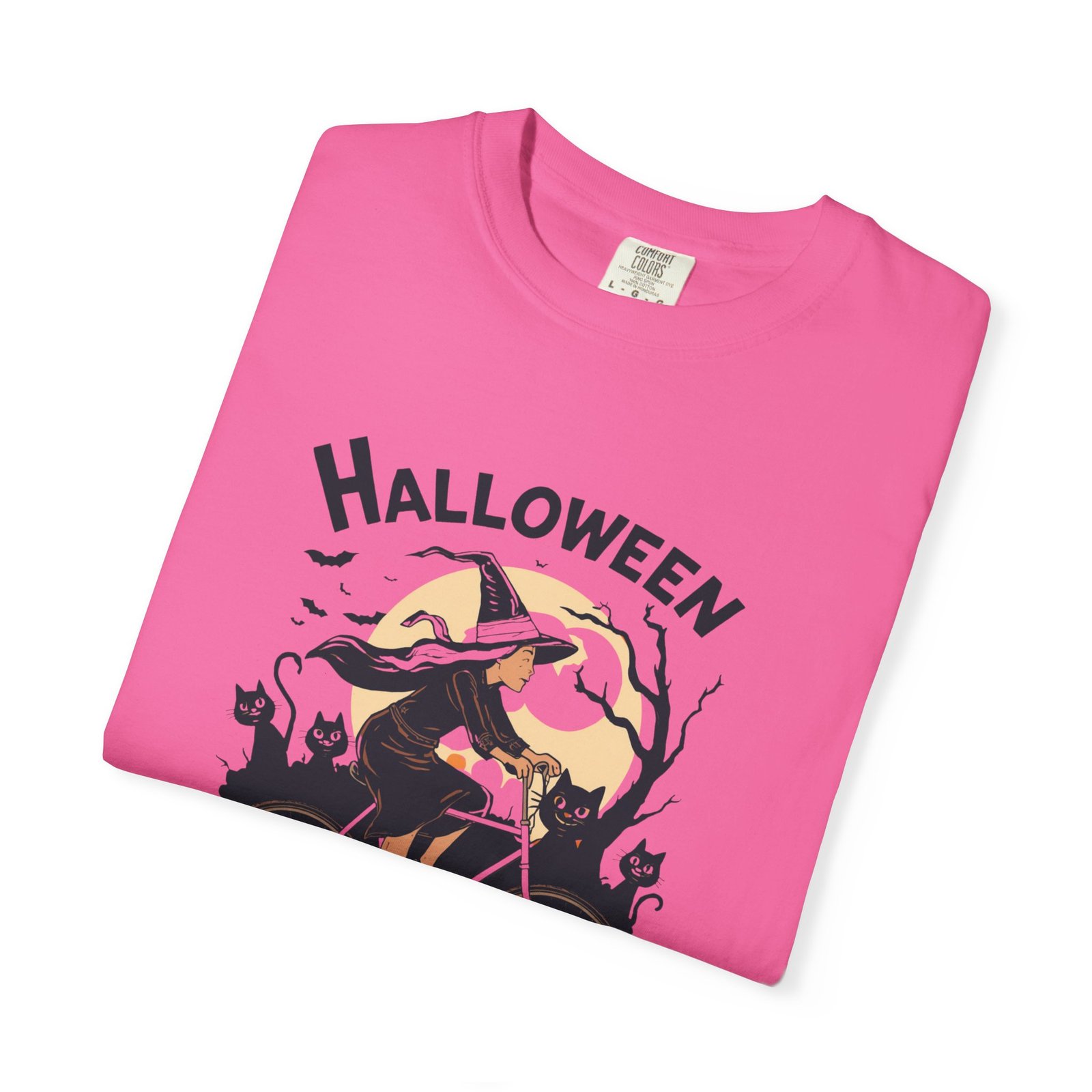 Halloween Witch Bike T-Shirt - Image 57