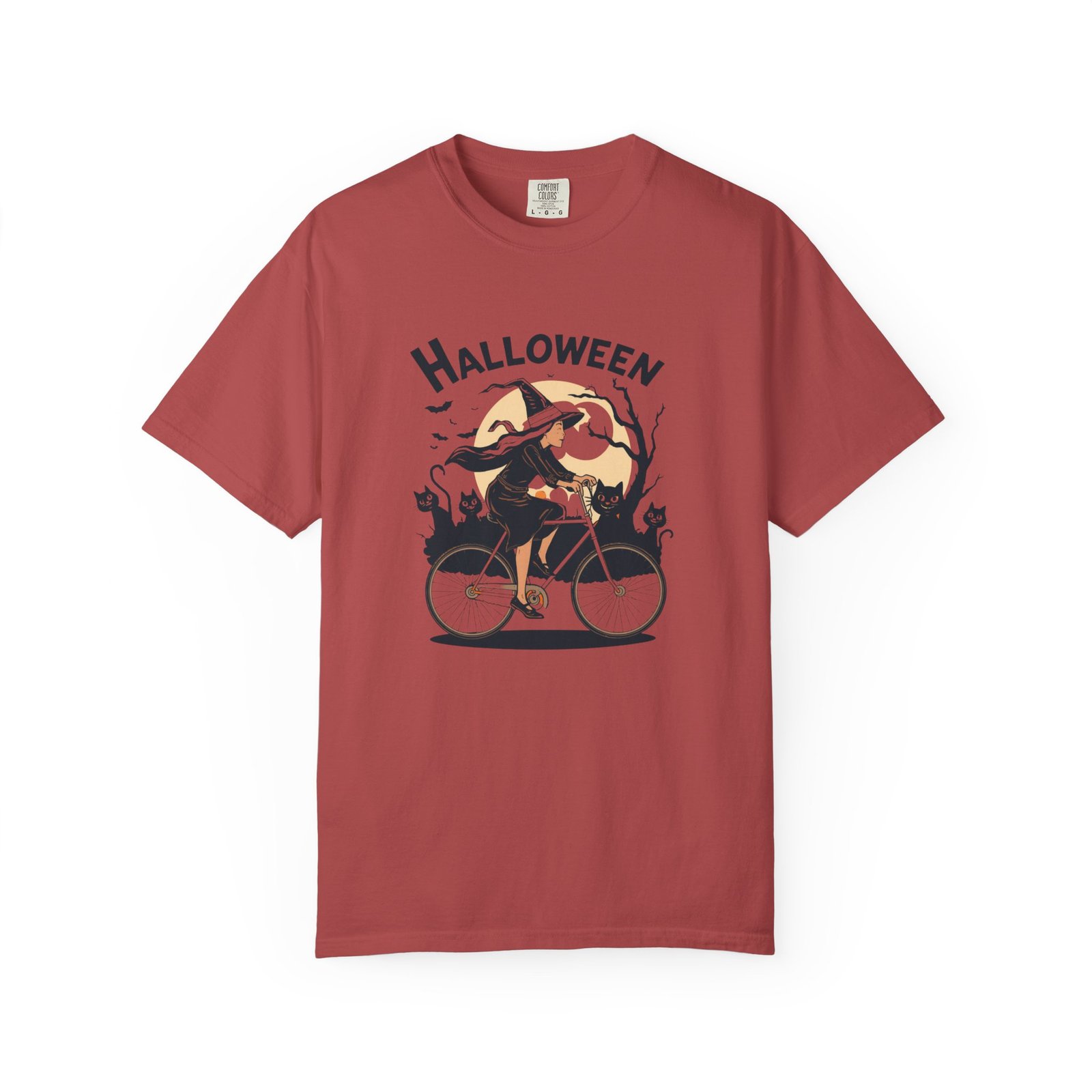 Halloween Witch Bike T-Shirt - Image 61