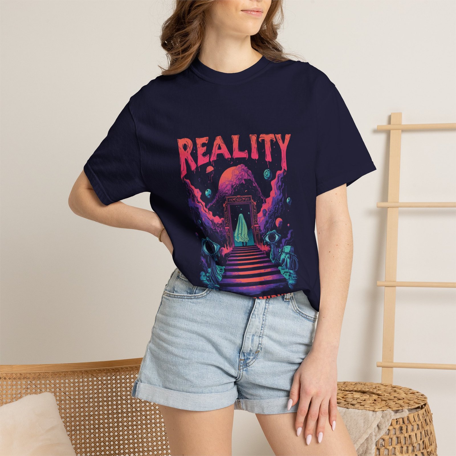 Reality Closed at Midnight T-Shirt – Psychedelic Ghost Halloween Tee - Image 12