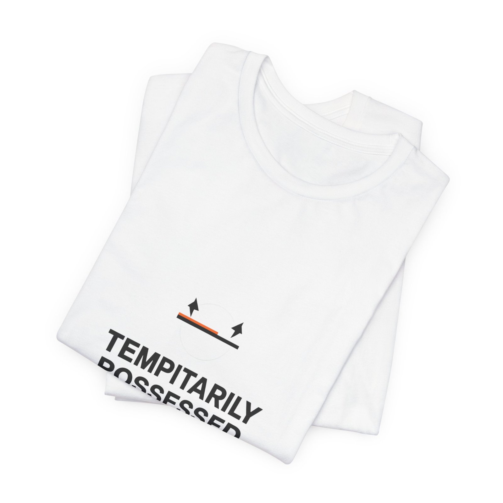 T-Shirt — "Temporarily Possessed" Minimalist Paranormal Graphic Tee - Image 3