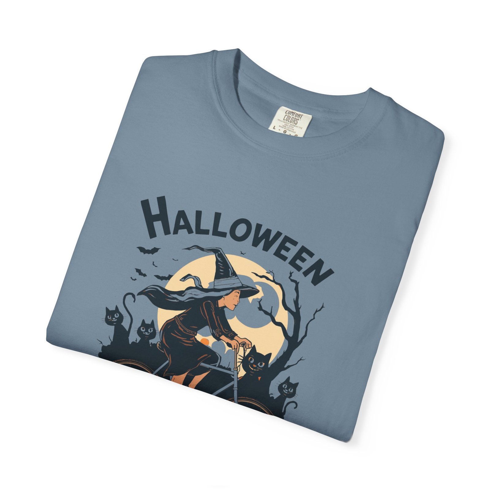 Halloween Witch Bike T-Shirt - Image 45