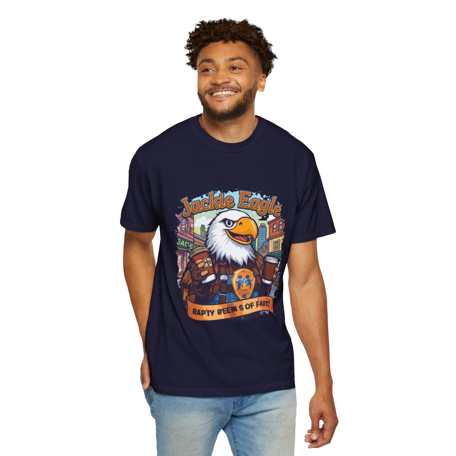 Jackle Eagle 'Party Veers 5 Of Part' Graphic T-Shirt — Vintage Eagle Brewery Design - Image 48