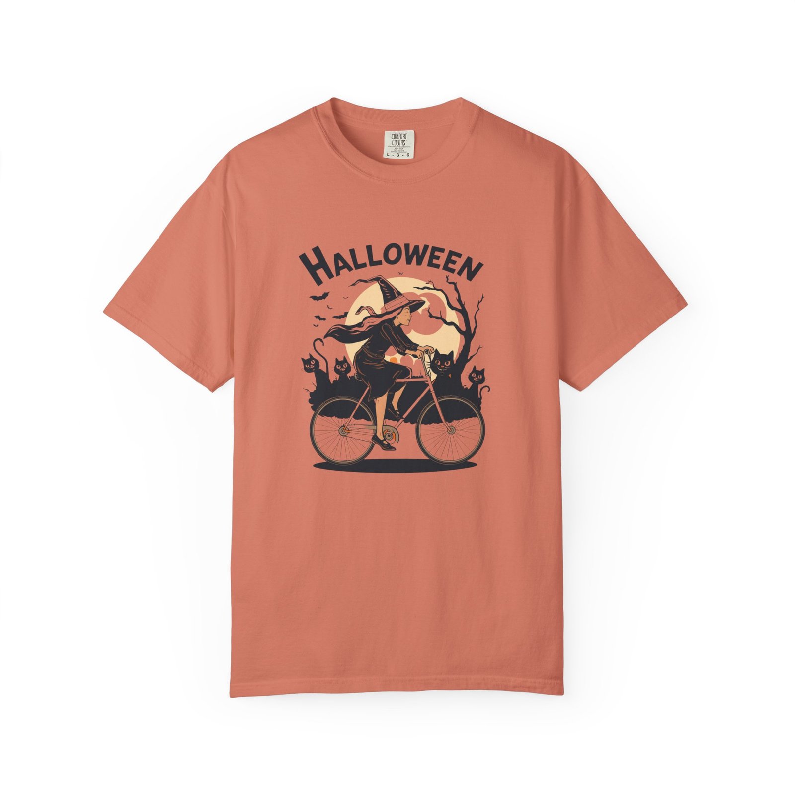 Halloween Witch Bike T-Shirt - Image 7