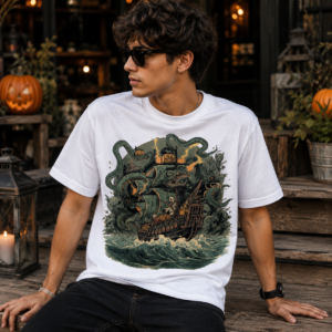 Haunted Ghost Pirate Ship T-Shirt