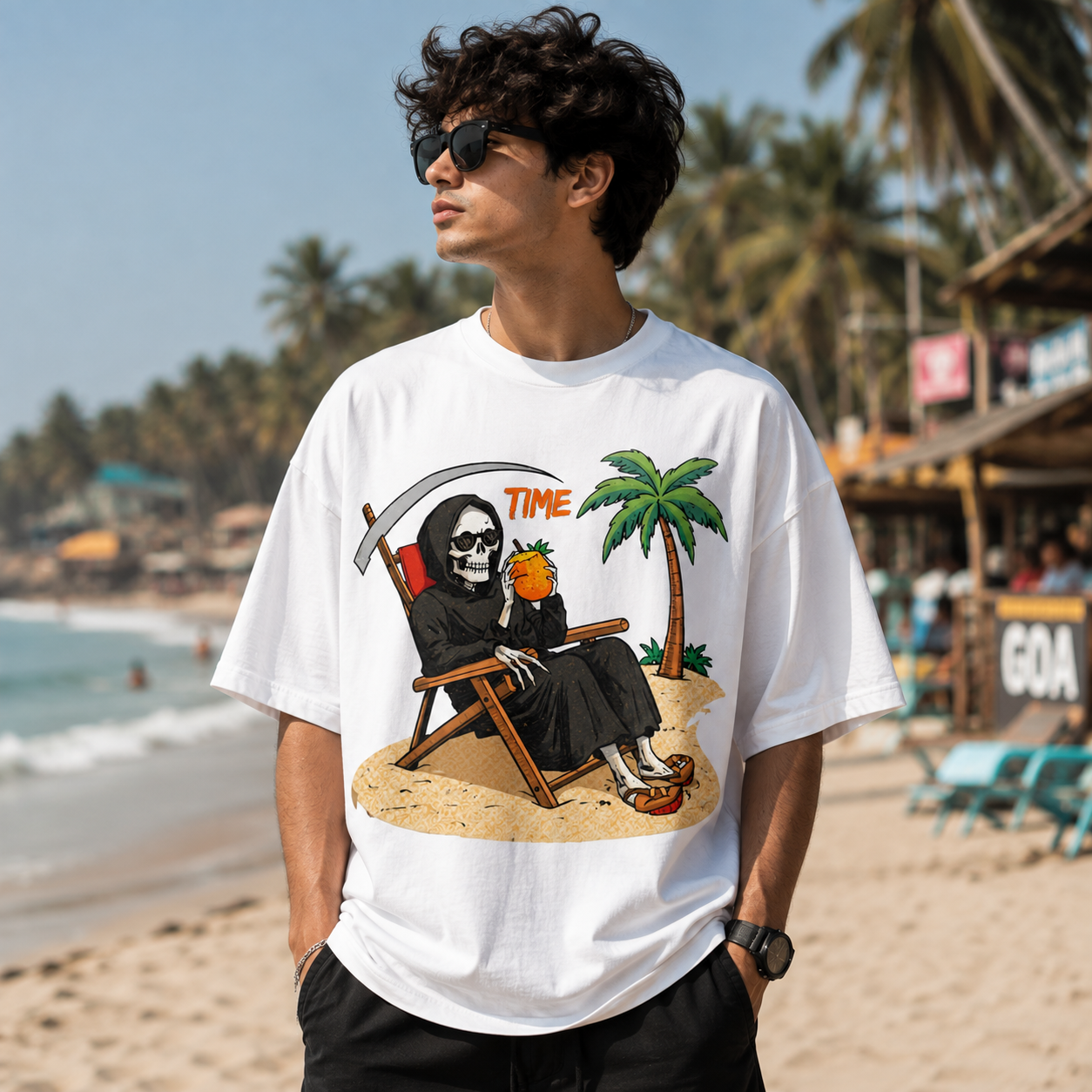 Grim Reaper Beach T-Shirt
