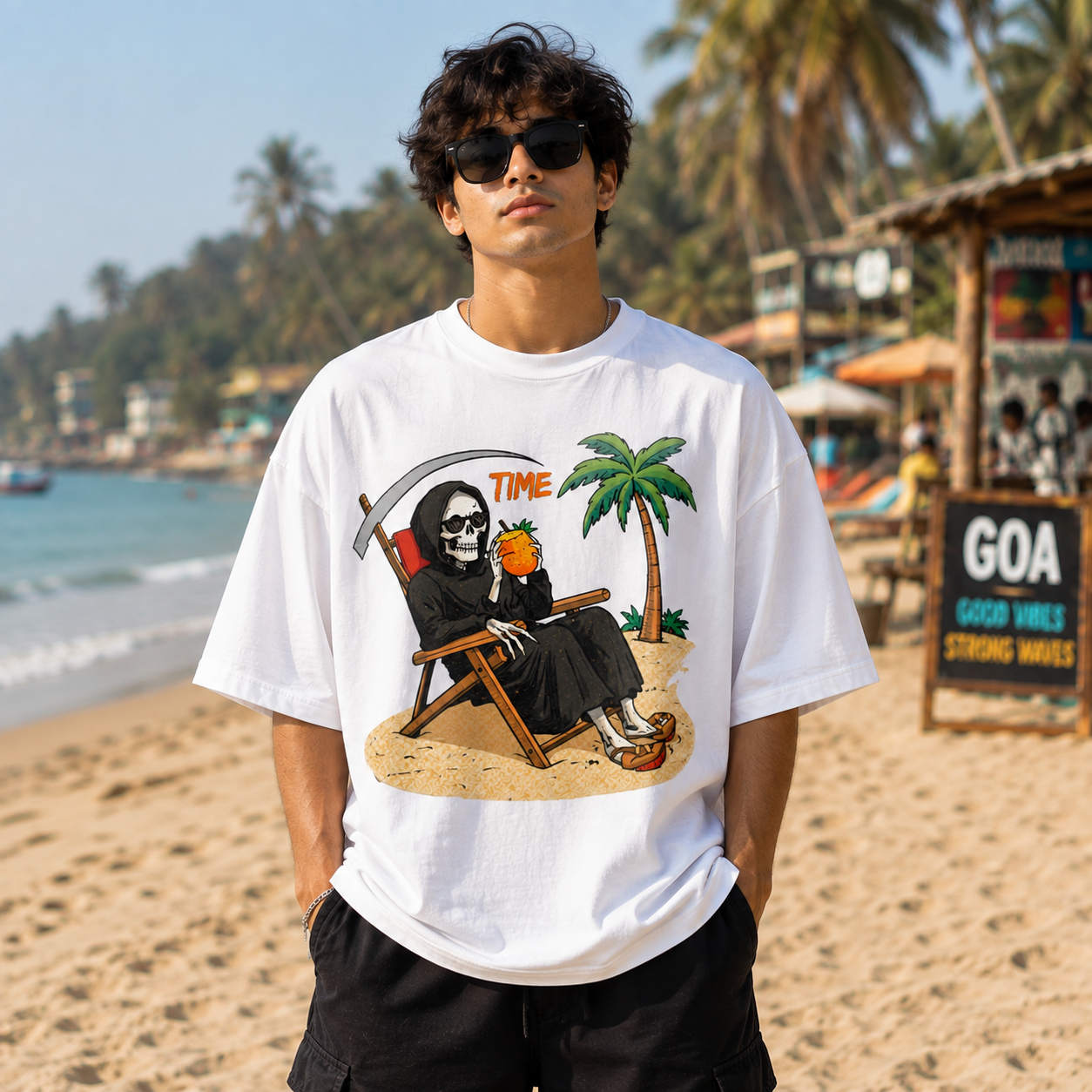 Grim Reaper Beach T-Shirt