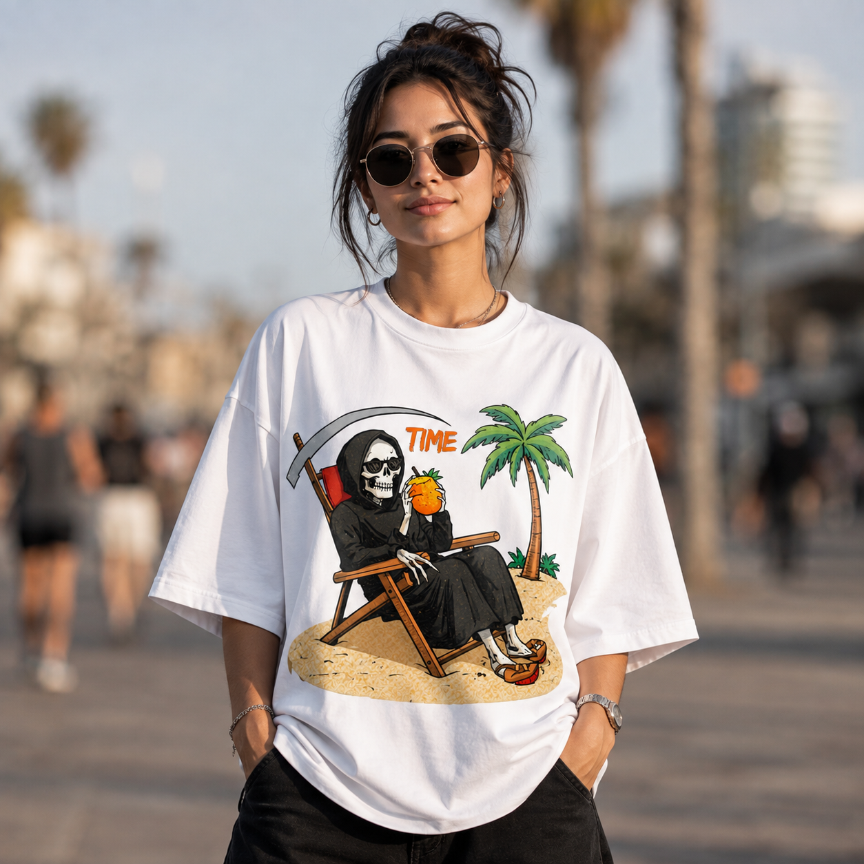 Grim Reaper Beach T-Shirt