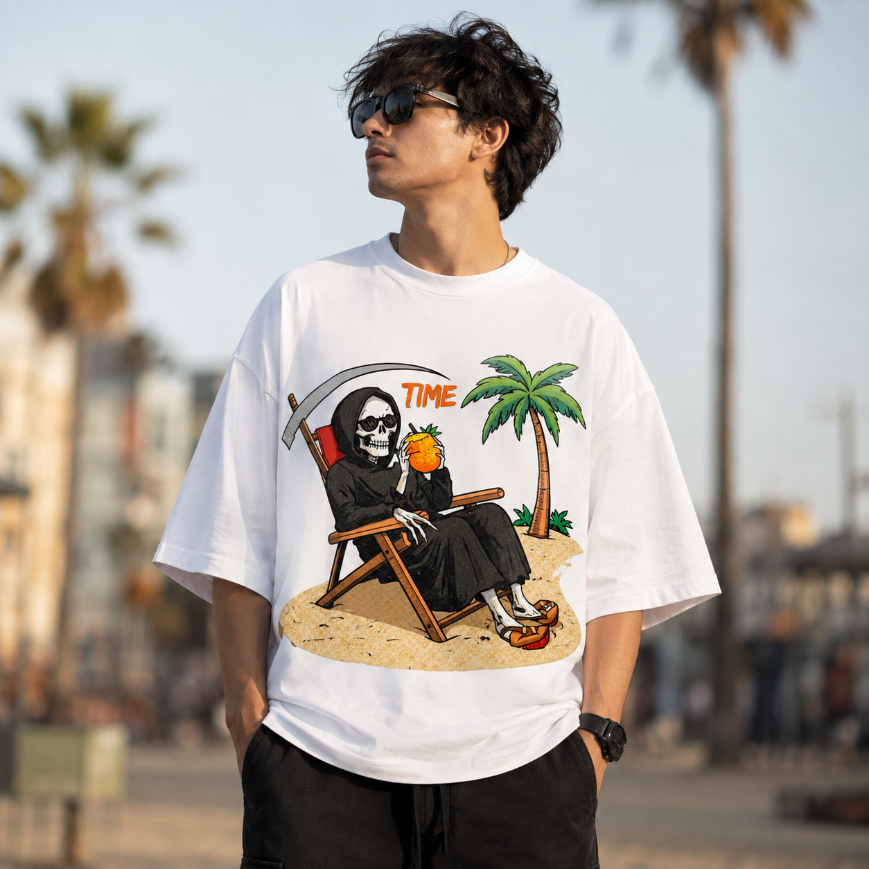 Grim Reaper Beach T-Shirt