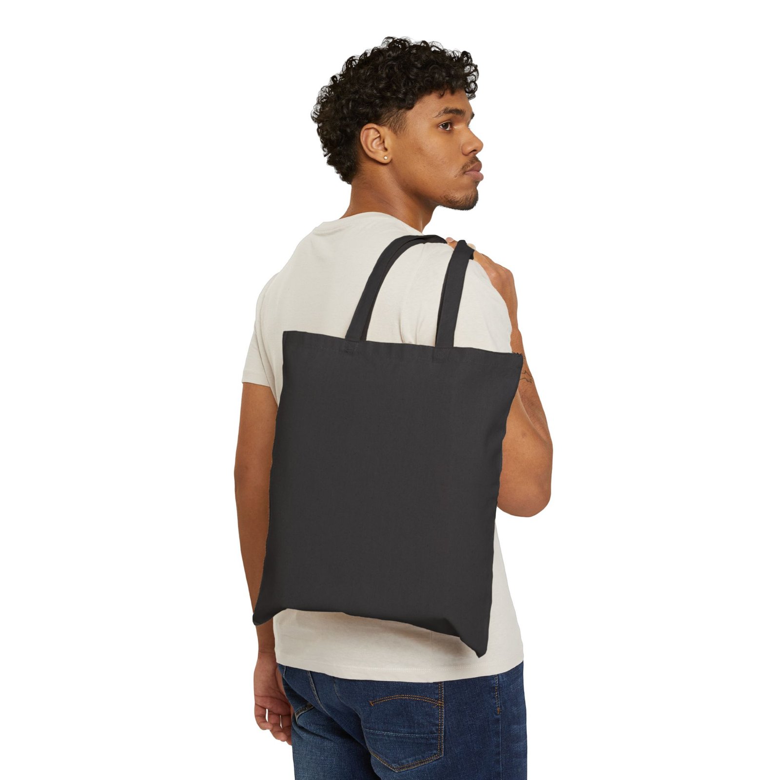 Canvas Tote Bag — Minimalist Surfer Wave Illustration - Image 8