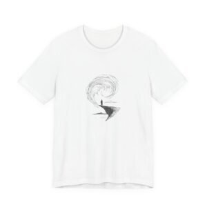 Minimalist Whale Wave Tee — Ocean Silhouette Graphic T-Shirt