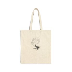 Canvas Tote Bag — Minimalist Surfer Wave Illustration