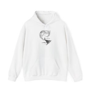 Whale Wave Hoodie — Minimal Ocean Graphic Pullover