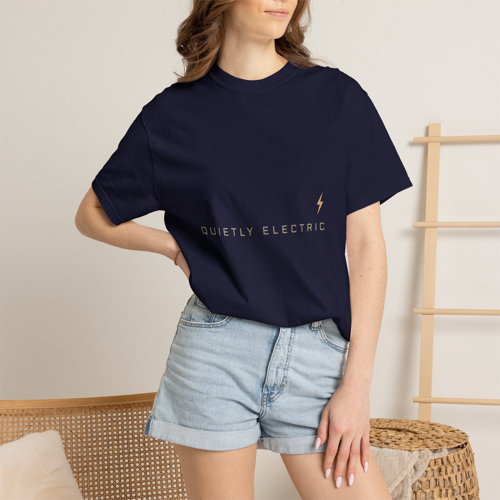Quietly Electric T-Shirt – Minimalist Lightning Graphic Tee - Image 5