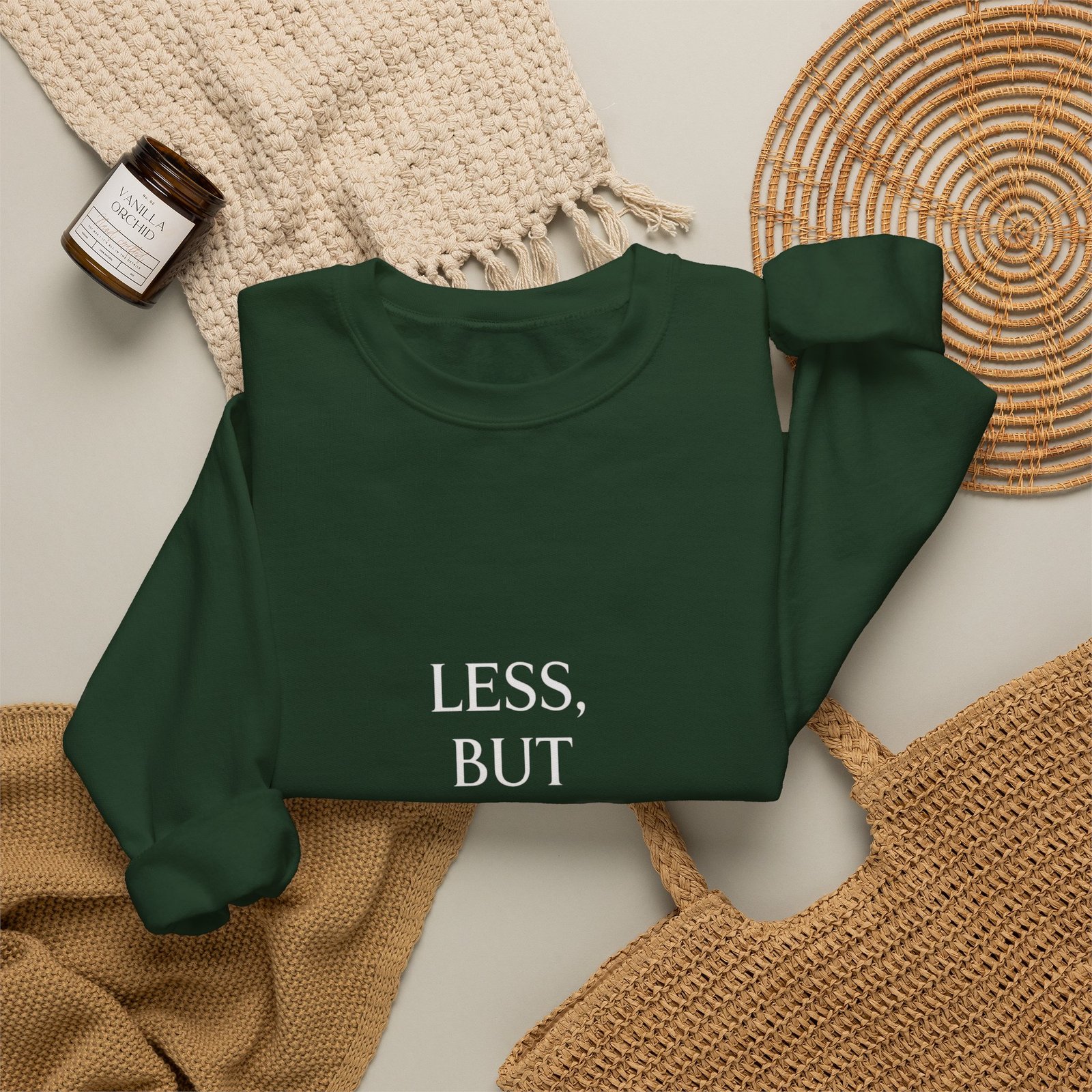 Less, But Better Sweatshirt – Minimalist Inspirational Crewneck - Image 12