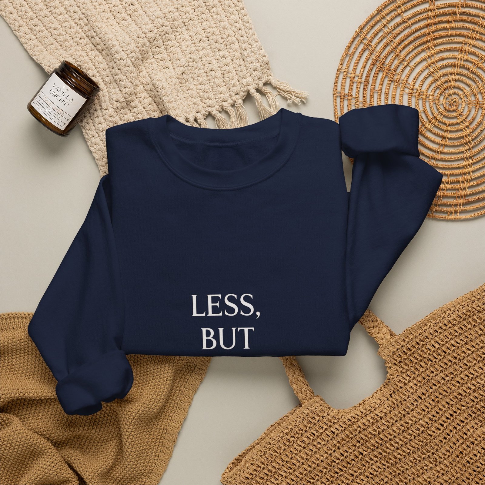 Less, But Better Sweatshirt – Minimalist Inspirational Crewneck - Image 8