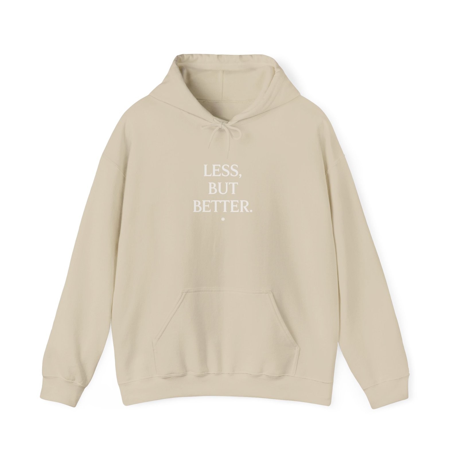 Less But Better Hoodie – Minimalist Typography Streetwear - Image 5