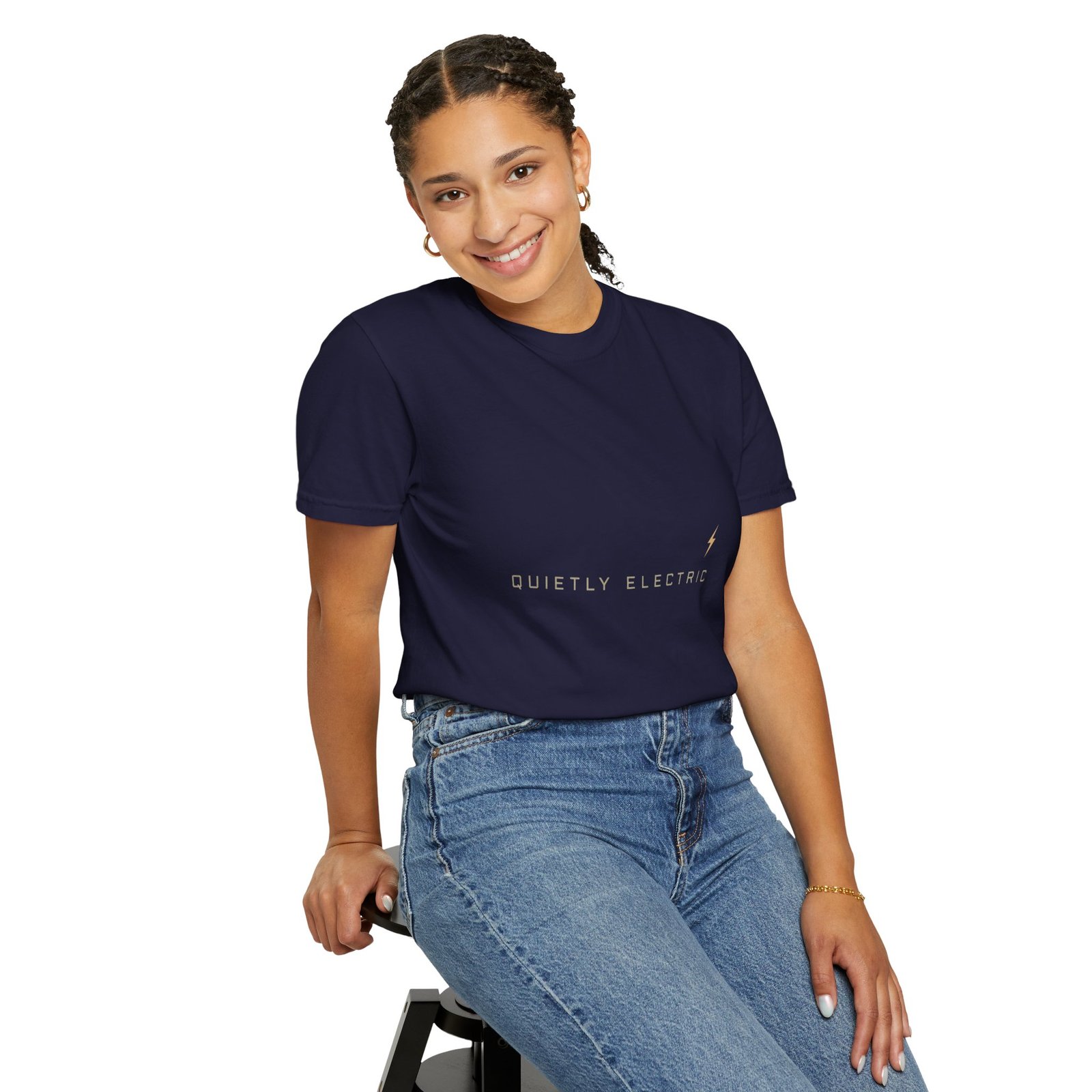 Quietly Electric T-Shirt – Minimalist Lightning Graphic Tee - Image 7