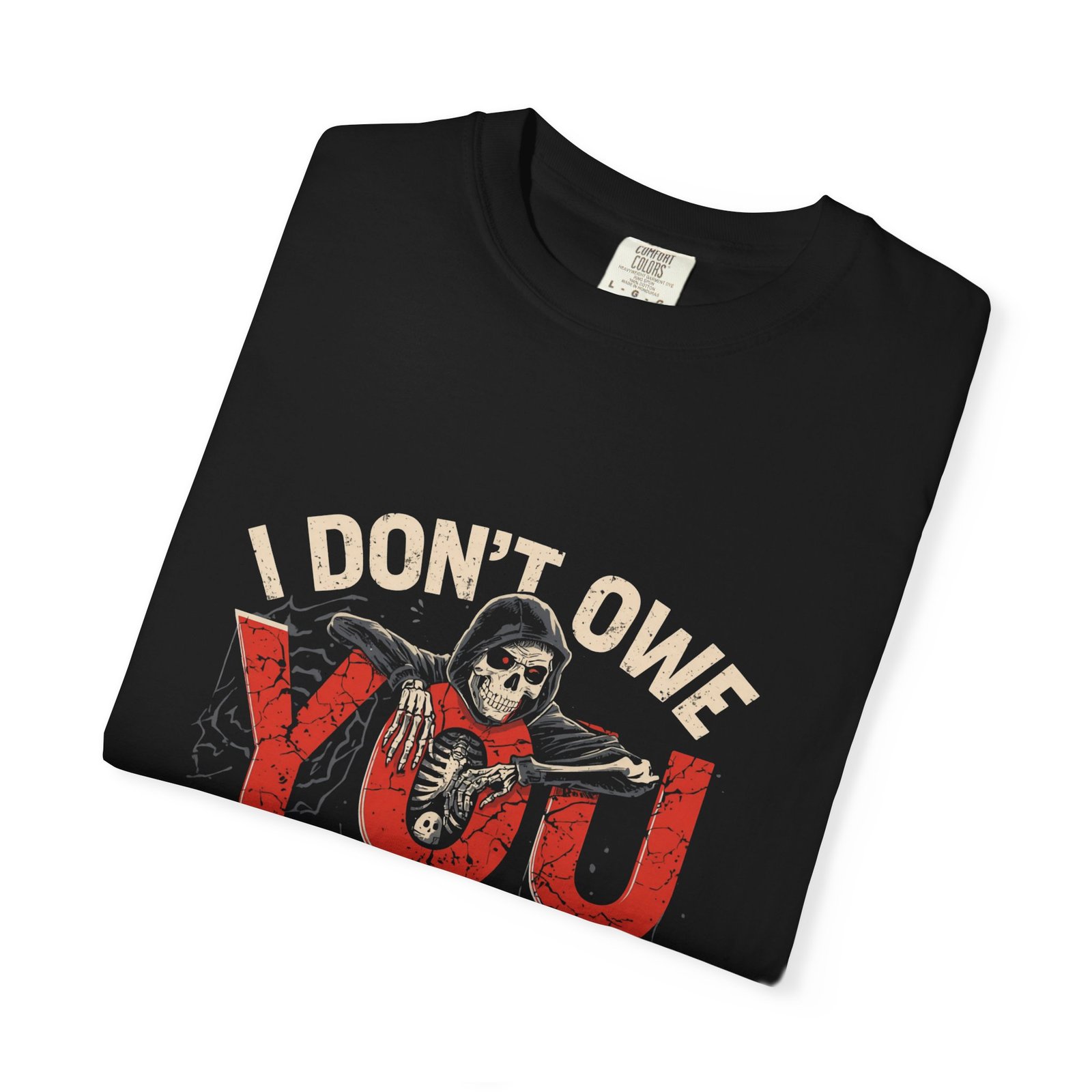I Don't Owe You Access T-Shirt | Gothic Skeleton Tee - Image 3
