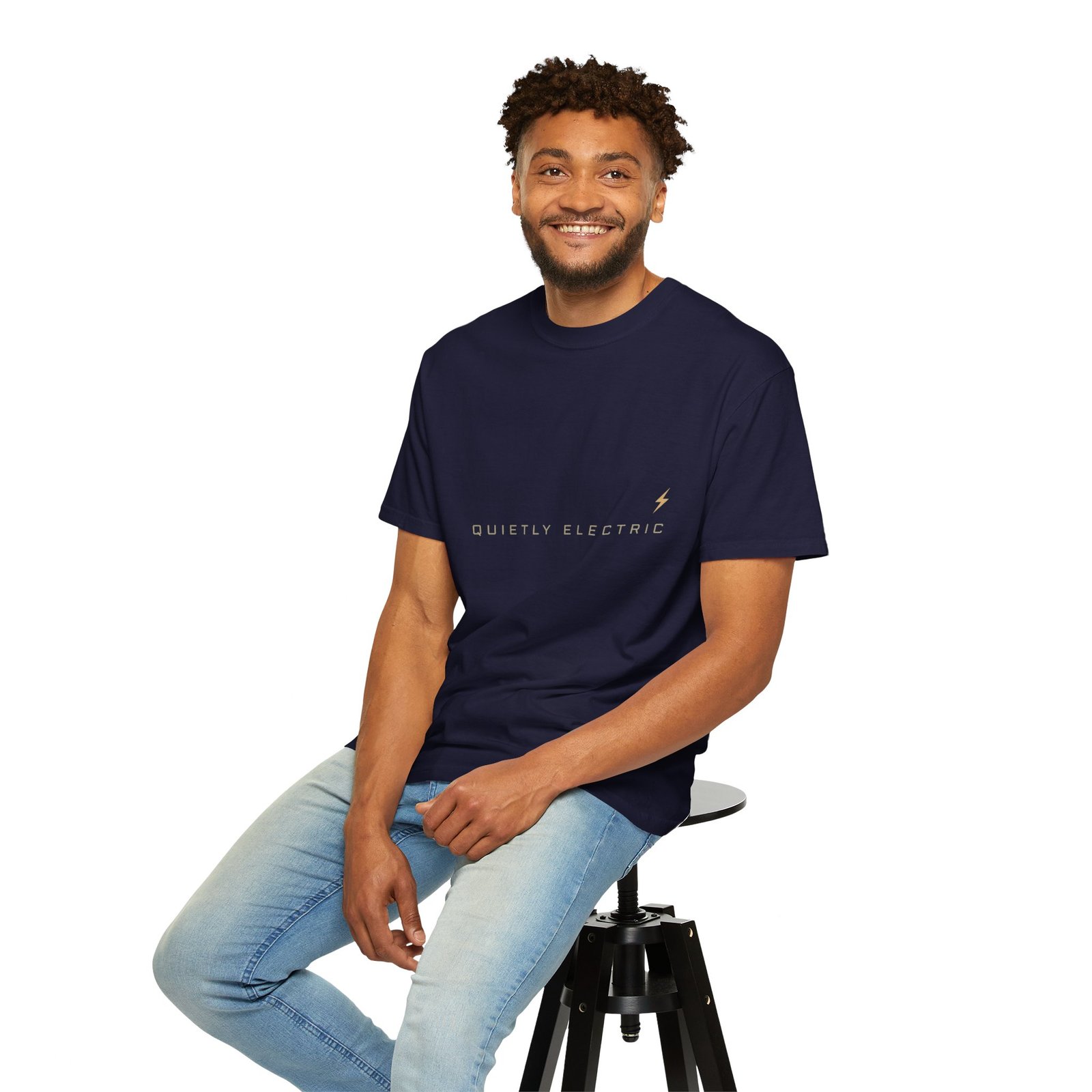Quietly Electric T-Shirt – Minimalist Lightning Graphic Tee - Image 10