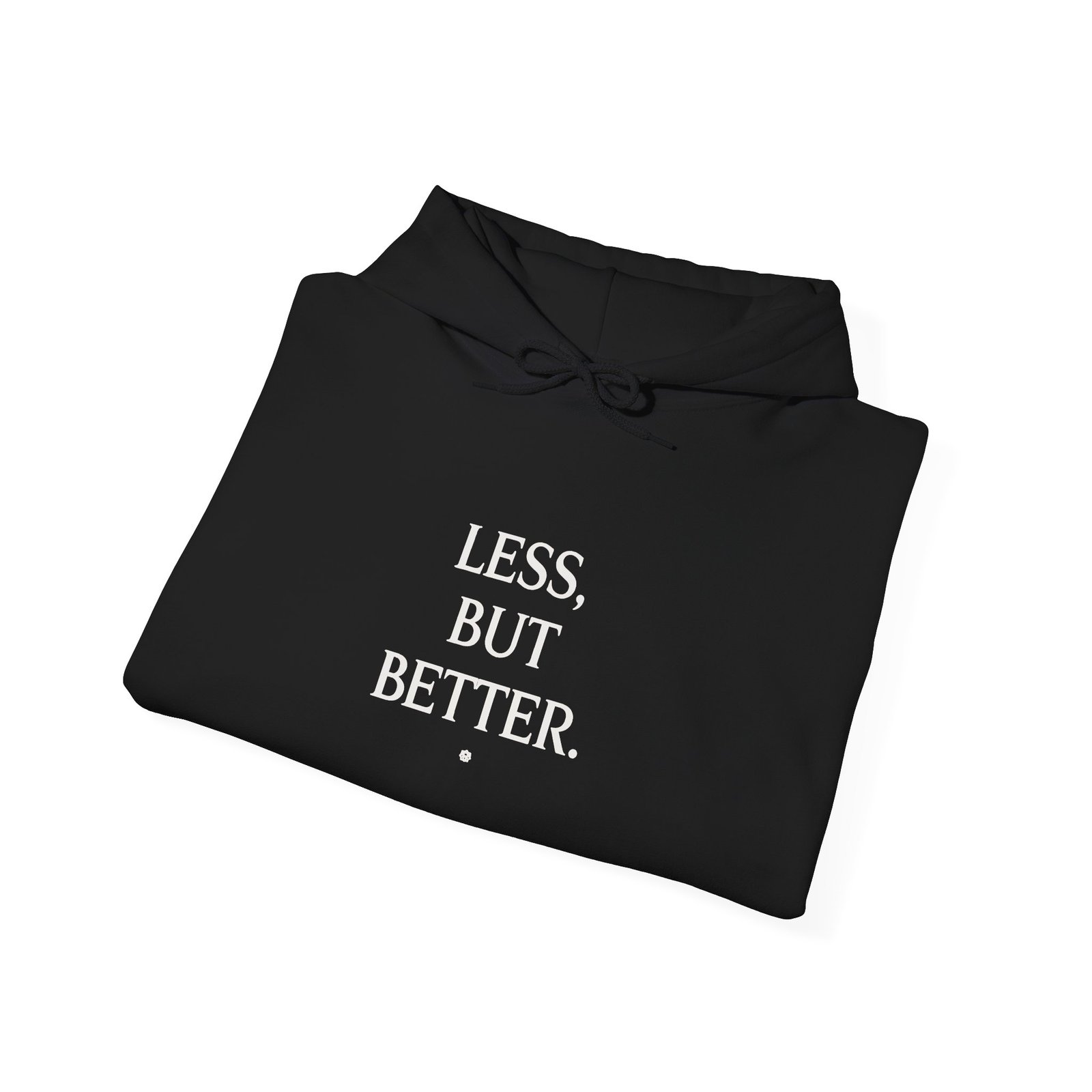 Less But Better Hoodie – Minimalist Typography Streetwear - Image 4