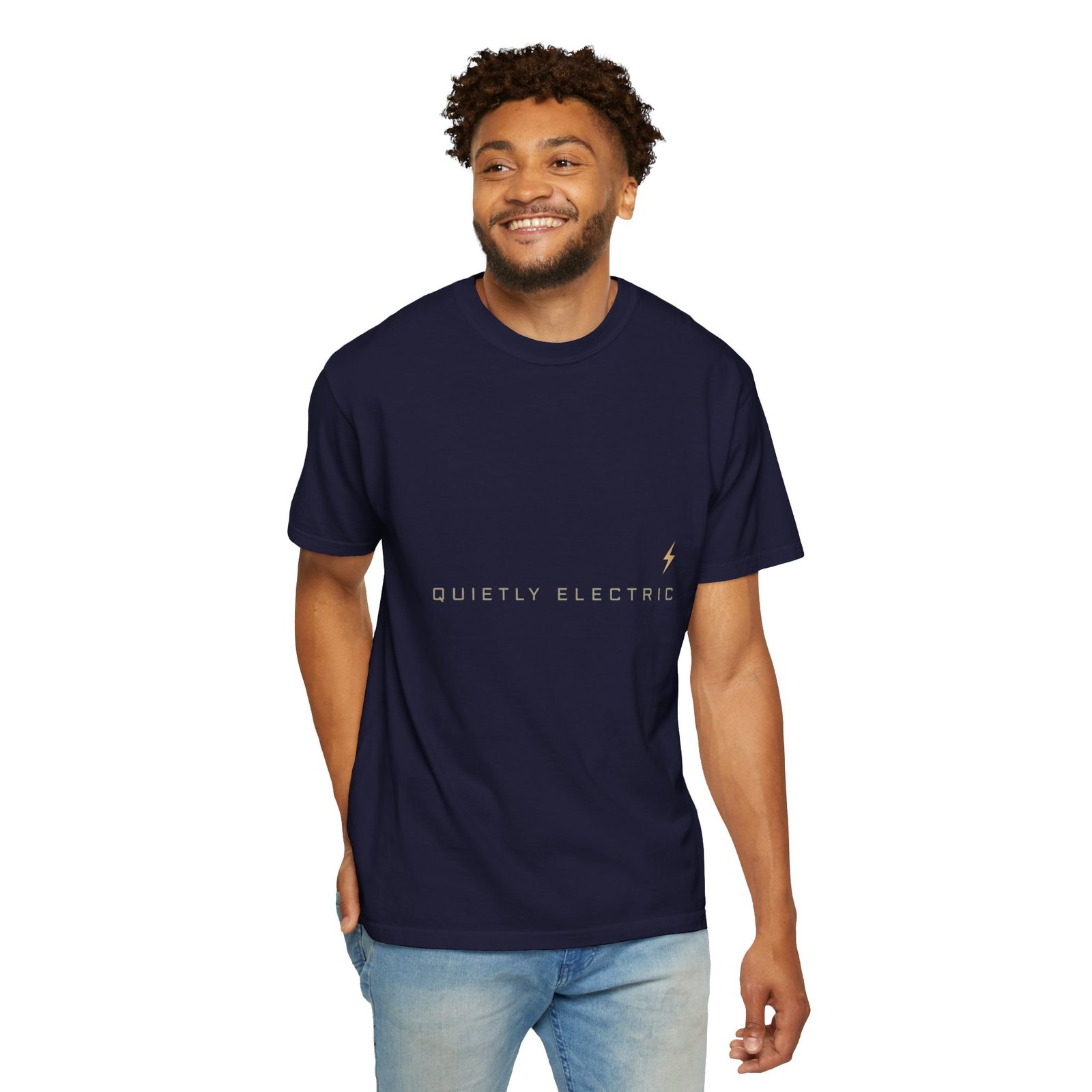 Quietly Electric T-Shirt – Minimalist Lightning Graphic Tee - Image 8