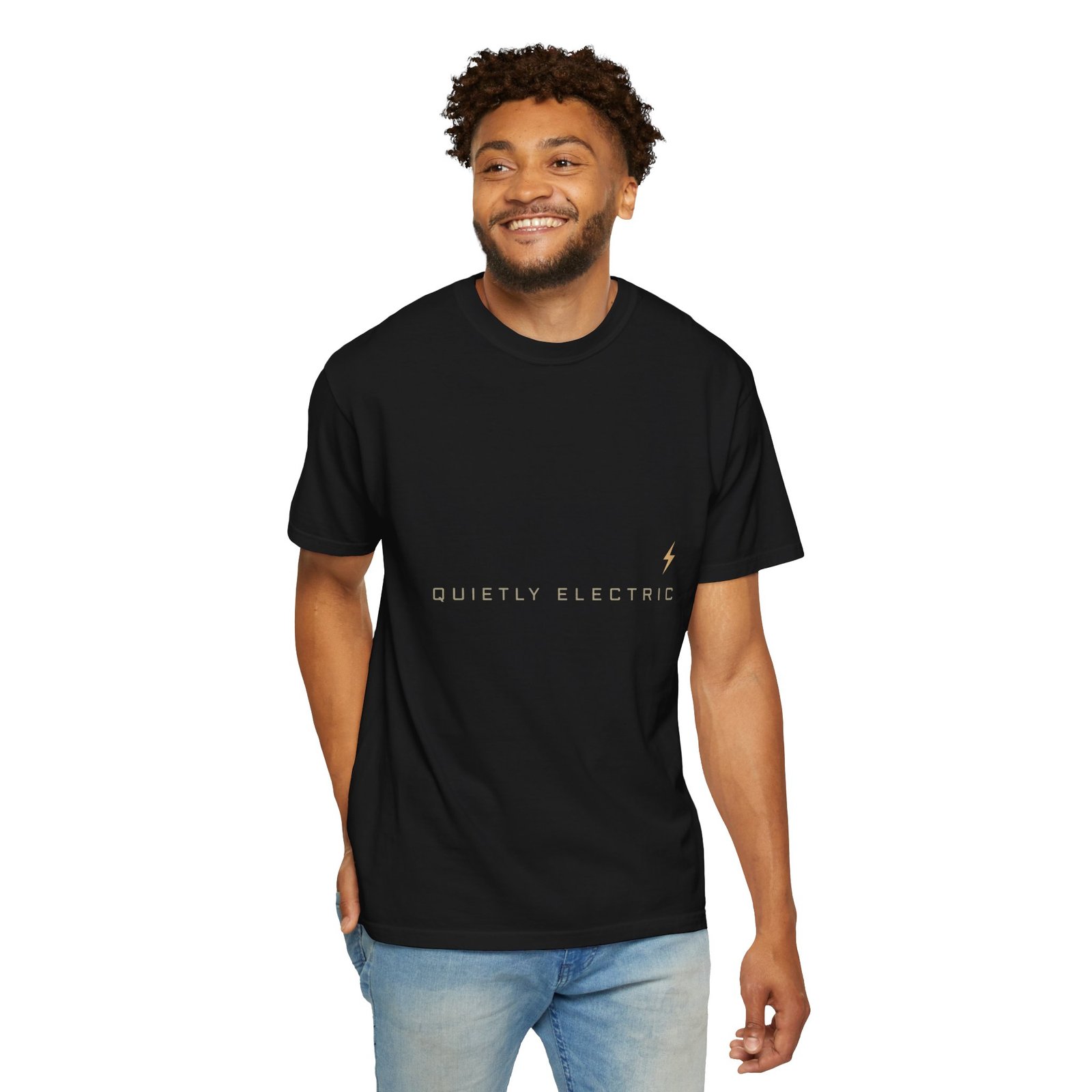 Quietly Electric T-Shirt – Minimalist Lightning Graphic Tee - Image 19